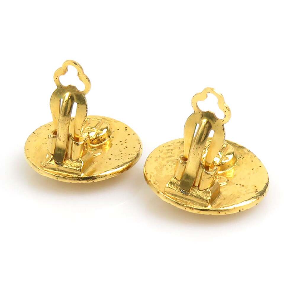 Chanel Cc Logo Clip-On Earrings Gold- #256688C51B - Picture 7 of 9